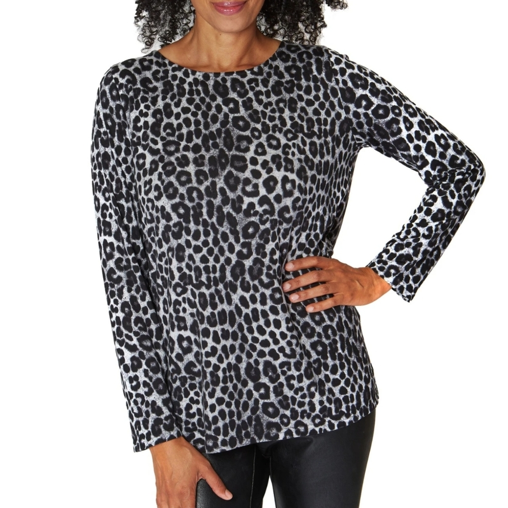 Mario Serrani Leopard Print Top